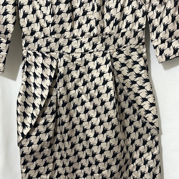 Diane Von Furstenburg 100% Cotton Dress with Pockets and Ballerina Design a181 - Picture 3 of 5